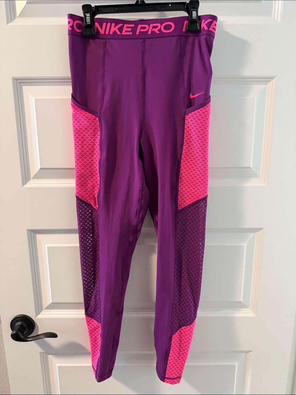 Nike Pro Purple and Pink Women’s Athletic Leggings